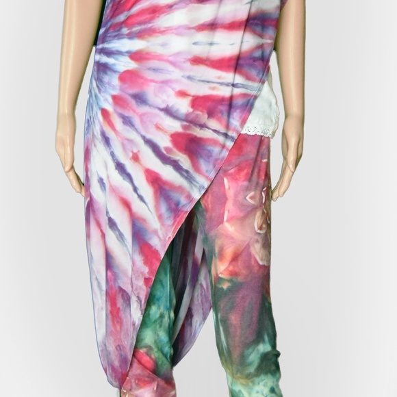 Tie Dye Purple and Pink Infinity Scarf - Picture 2 of 4